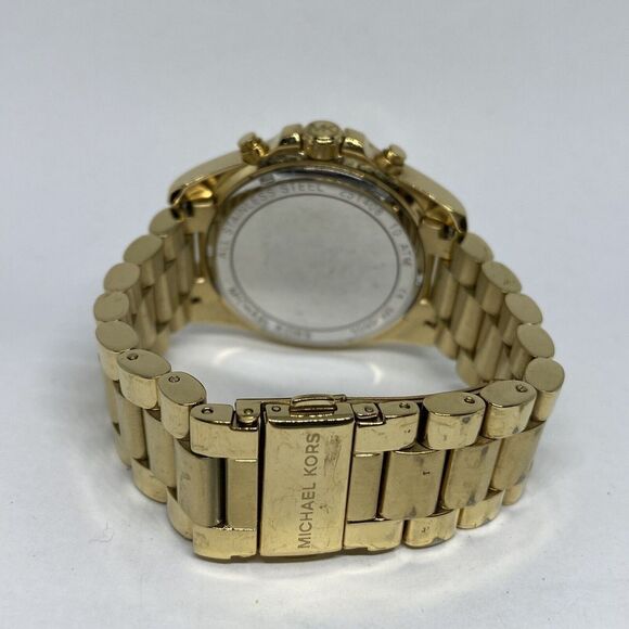 Michael Kors Bradshaw MK5605 Women Gold Stainless Steel Analog Dial Watch UC638 - Picture 10 of 12